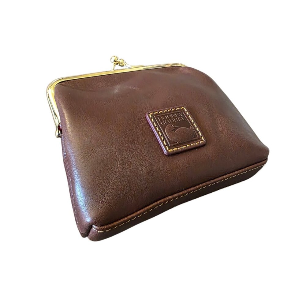 Dooney & Bourke Florentine Leather Kisslock Coin Purse Wallet Brown 9Y1407 NWT - Picture 15 of 16